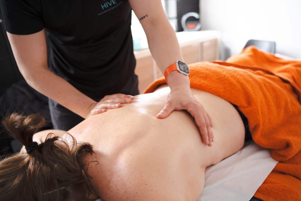 Deep tissue massage treatment at The Hive, Bideford